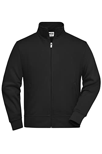 James & Nicholson Sweatjacke mit Stehkragen - Jacke aus robuster Sweatqualität in großer Größenauswahl | Farbe: black | Grösse: M von James & Nicholson