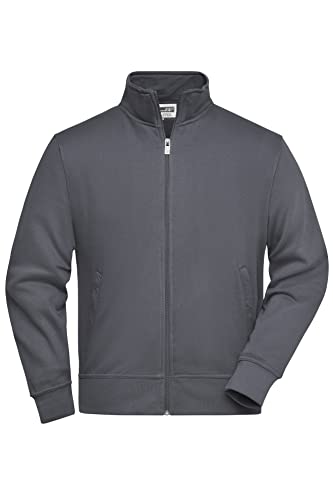 James & Nicholson Sweatjacke mit Stehkragen - Jacke aus robuster Sweatqualität in großer Größenauswahl | Farbe: carbon | Grösse: XXL von James & Nicholson