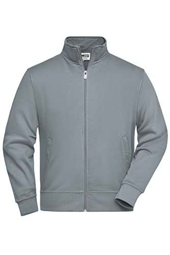 James & Nicholson Sweatjacke mit Stehkragen - Jacke aus robuster Sweatqualität in großer Größenauswahl | Farbe: dark-grey | Grösse: L von James & Nicholson