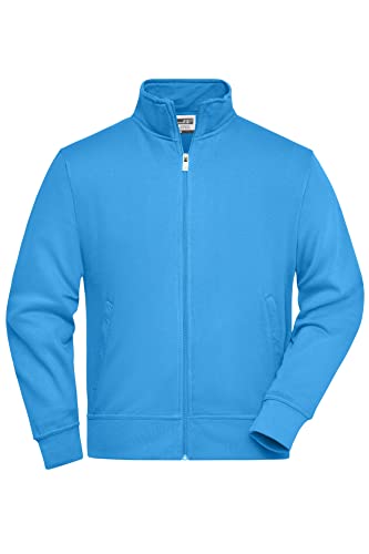 James & Nicholson Sweatjacke mit Stehkragen - Jacke aus robuster Sweatqualität in großer Größenauswahl | Farbe: aqua | Grösse: XXL von James & Nicholson
