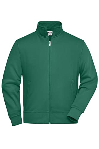 James & Nicholson Sweatjacke mit Stehkragen - Jacke aus robuster Sweatqualität in großer Größenauswahl | Farbe: dark-green | Grösse: 5XL von James & Nicholson
