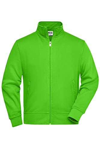 James & Nicholson Sweatjacke mit Stehkragen - Jacke aus robuster Sweatqualität in großer Größenauswahl | Farbe: lime-green | Grösse: 4XL von James & Nicholson