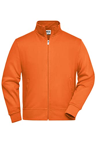 James & Nicholson Sweatjacke mit Stehkragen - Jacke aus robuster Sweatqualität in großer Größenauswahl | Farbe: orange | Grösse: XS von James & Nicholson