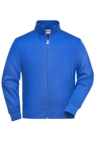 James & Nicholson Sweatjacke mit Stehkragen - Jacke aus robuster Sweatqualität in großer Größenauswahl | Farbe: royal | Grösse: L von James & Nicholson