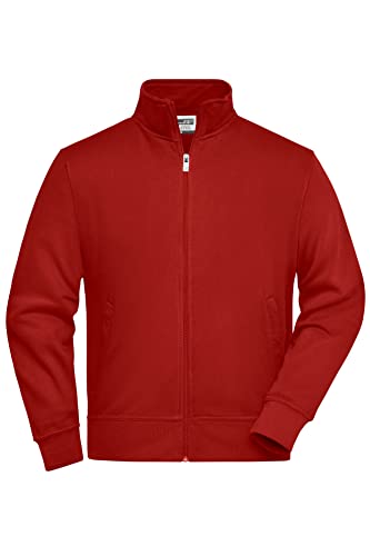 James & Nicholson Sweatjacke mit Stehkragen - Jacke aus robuster Sweatqualität in großer Größenauswahl | Farbe: wine | Grösse: L von James & Nicholson