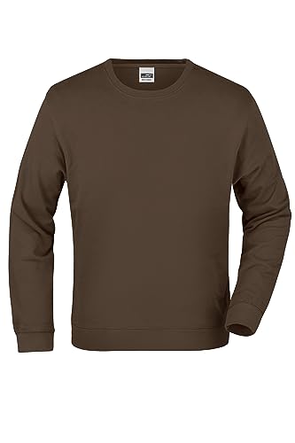 James & Nicholson Sweatshirt French Terry - Hochwertiger Sweat Pullover für Damen und Herren | Farbe: brown | Grösse: M von James & Nicholson