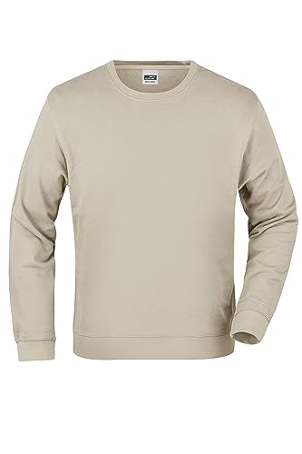 James & Nicholson Sweatshirt French Terry - Hochwertiger Sweat Pullover für Damen und Herren | Farbe: Stone | Grösse: L von James & Nicholson