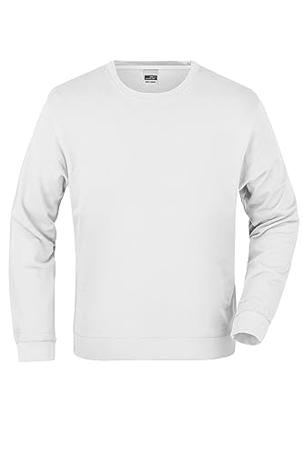 James & Nicholson Sweatshirt French Terry - Hochwertiger Sweat Pullover für Damen und Herren | Farbe: White | Grösse: L von James & Nicholson