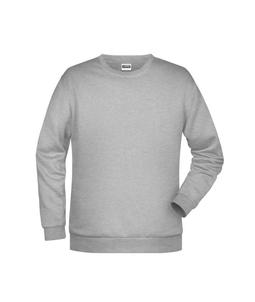 James & Nicholson Sweatshirt Klassisches Rundhals Sweatshirt für Herren JN794 Sweat-Qualität mit angerauter Innenseite, wärmend und tragefreundlich von James & Nicholson