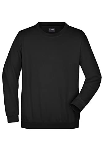 James & Nicholson Sweatshirt Rundhals - Klassischer Sweatpullover für Freizeit und Beruf | Farbe: black | Grösse: XL von James & Nicholson