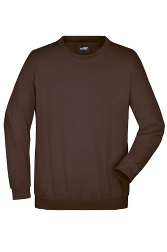 James & Nicholson Sweatshirt Rundhals - Klassischer Sweatpullover für Freizeit und Beruf | Farbe: brown | Grösse: 5XL von James & Nicholson