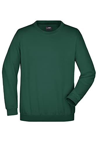 James & Nicholson Sweatshirt Rundhals - Klassischer Sweatpullover für Freizeit und Beruf | Farbe: dark-green | Grösse: 4XL von James & Nicholson