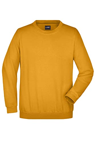 James & Nicholson Sweatshirt Rundhals - Klassischer Sweatpullover für Freizeit und Beruf | Farbe: gold-yellow | Grösse: L von James & Nicholson
