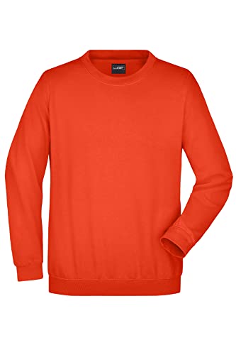 James & Nicholson Sweatshirt Rundhals - Klassischer Sweatpullover für Freizeit und Beruf | Farbe: grenadine | Grösse: L von James & Nicholson