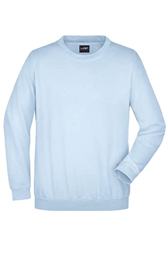 James & Nicholson Sweatshirt Rundhals - Klassischer Sweatpullover für Freizeit und Beruf | Farbe: light-blue | Grösse: XL von James & Nicholson