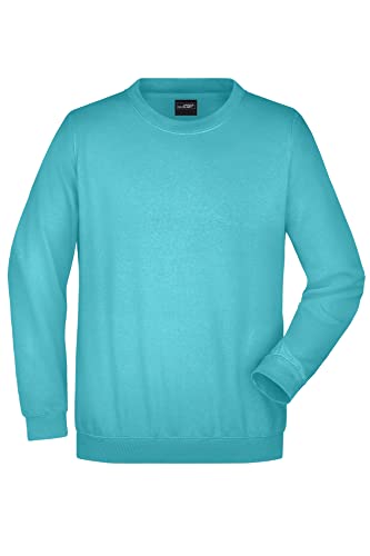 James & Nicholson Sweatshirt Rundhals - Klassischer Sweatpullover für Freizeit und Beruf | Farbe: pacific | Grösse: L von James & Nicholson