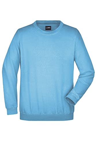 James & Nicholson Sweatshirt Rundhals - Klassischer Sweatpullover für Freizeit und Beruf | Farbe: Sky-Blue | Grösse: 3XL von James & Nicholson