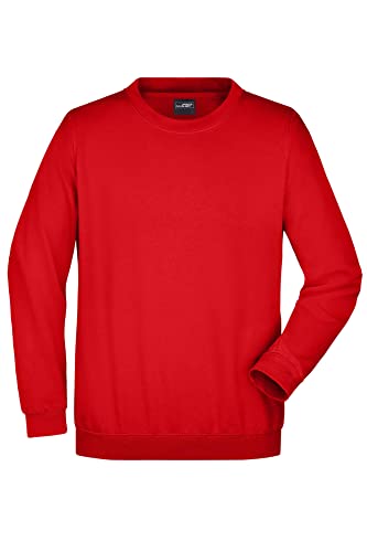 James & Nicholson Sweatshirt Rundhals - Klassischer Sweatpullover für Freizeit und Beruf | Farbe: tomato | Grösse: 4XL von James & Nicholson