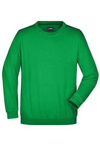 James & Nicholson Sweatshirt Rundhals - Klassischer Sweatpullover für Freizeit und Beruf | Farbe: fern-green | Grösse: M von James & Nicholson