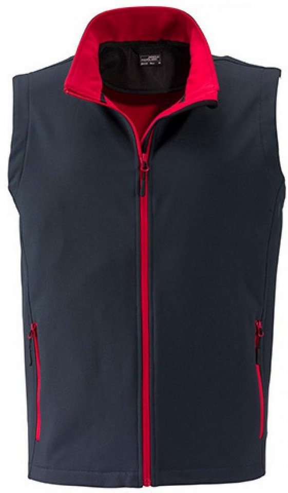 James & Nicholson Funktionsweste Herren Promo Softshell Vest / Wasserabweisend, winddicht von James & Nicholson