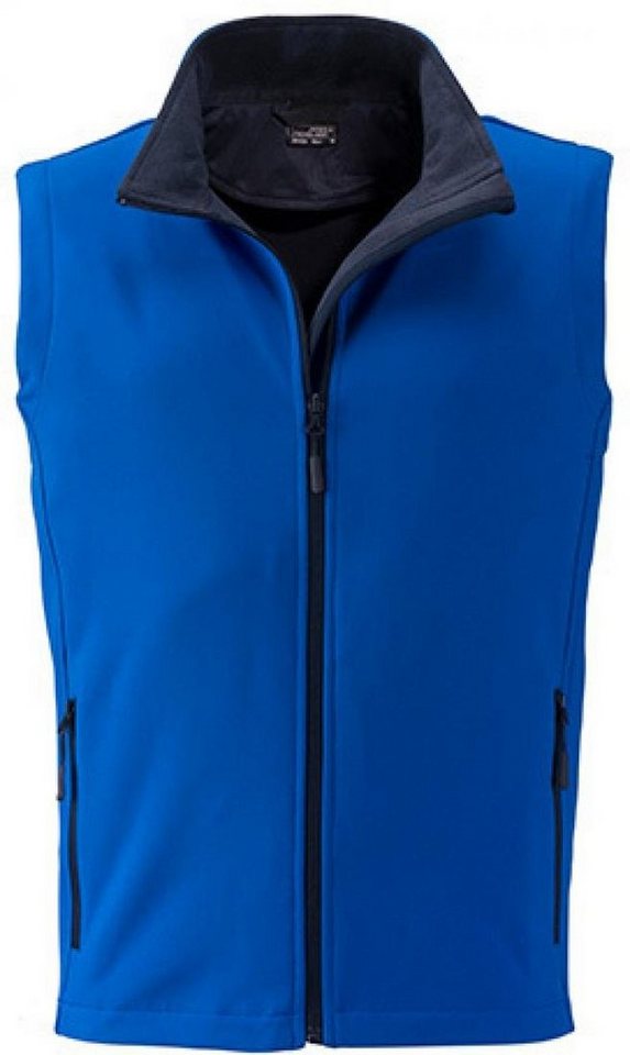 James & Nicholson Funktionsweste Herren Promo Softshell Vest / Wasserabweisend, winddicht von James & Nicholson