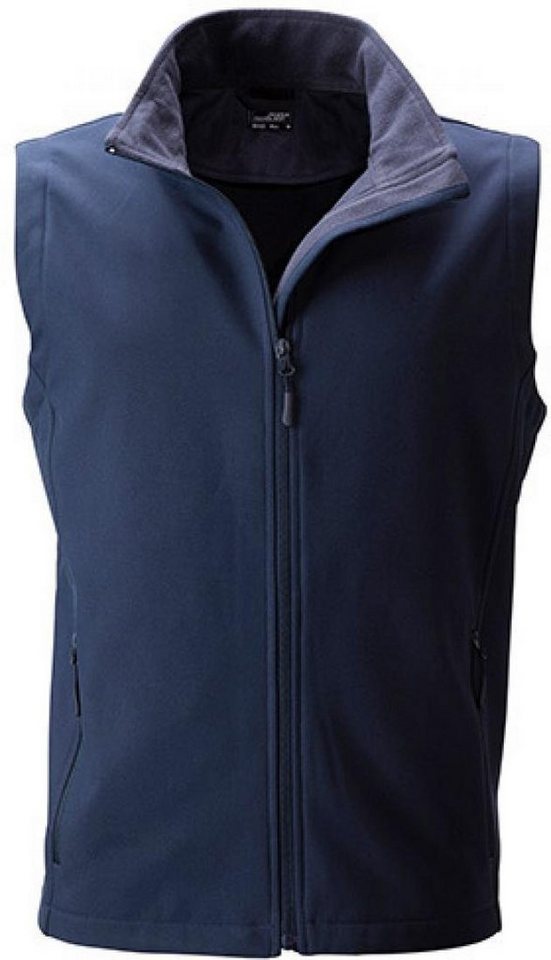 James & Nicholson Funktionsweste Herren Promo Softshell Vest / Wasserabweisend, winddicht von James & Nicholson