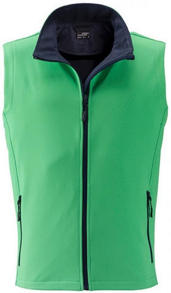 James & Nicholson Funktionsweste Herren Promo Softshell Vest / Wasserabweisend, winddicht von James & Nicholson