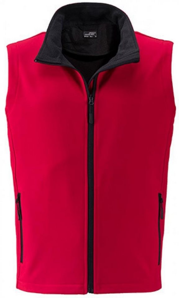 James & Nicholson Funktionsweste Herren Promo Softshell Vest / Wasserabweisend, winddicht von James & Nicholson