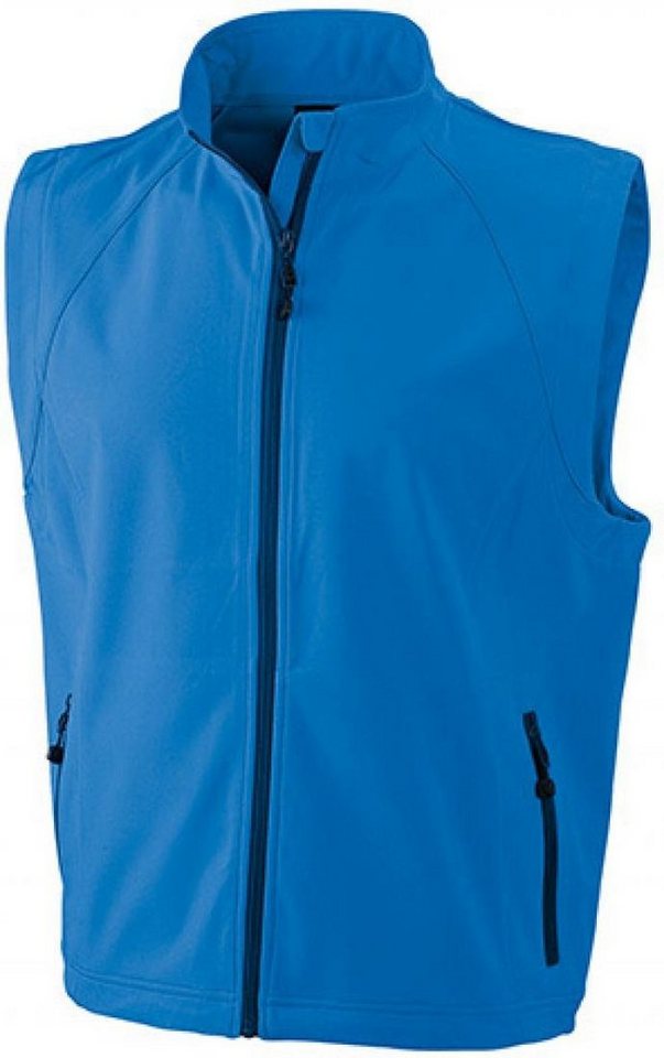 James & Nicholson Funktionsweste Herren Softshell Vest / Atmungsaktiv (2.000g/m²/24h) von James & Nicholson