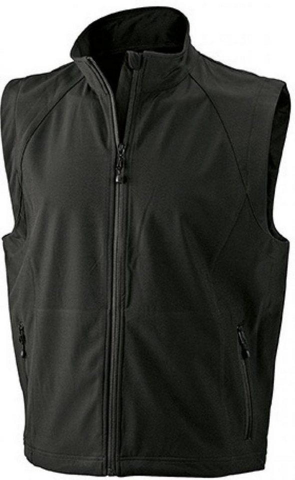 James & Nicholson Funktionsweste Herren Softshell Vest / Atmungsaktiv (2.000g/m²/24h) von James & Nicholson