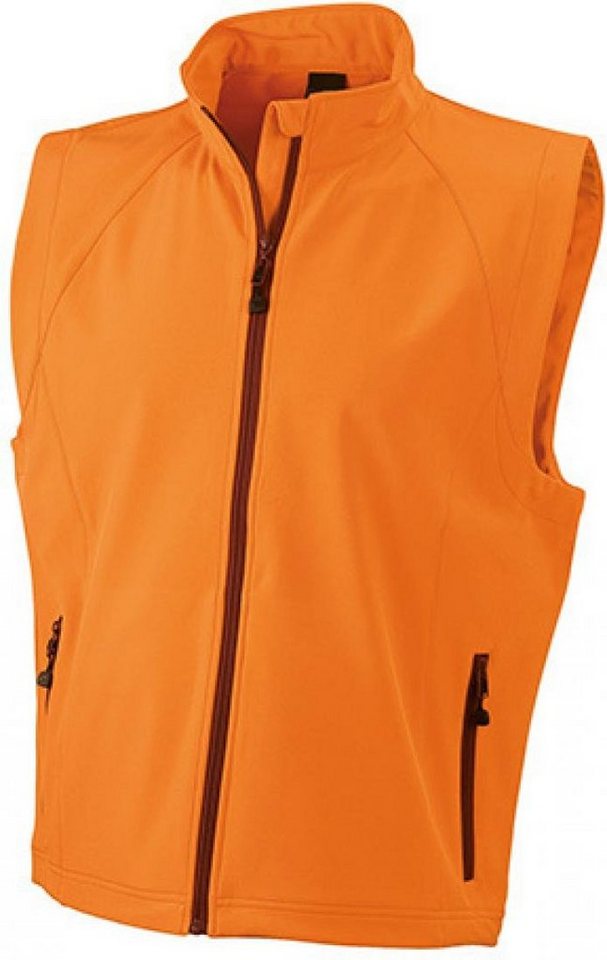 James & Nicholson Funktionsweste Herren Softshell Vest / Atmungsaktiv (2.000g/m²/24h) von James & Nicholson