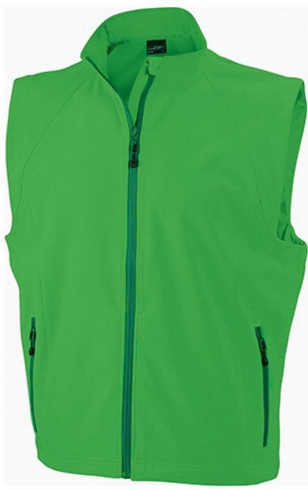 James & Nicholson Funktionsweste Herren Softshell Vest / Atmungsaktiv (2.000g/m²/24h) von James & Nicholson