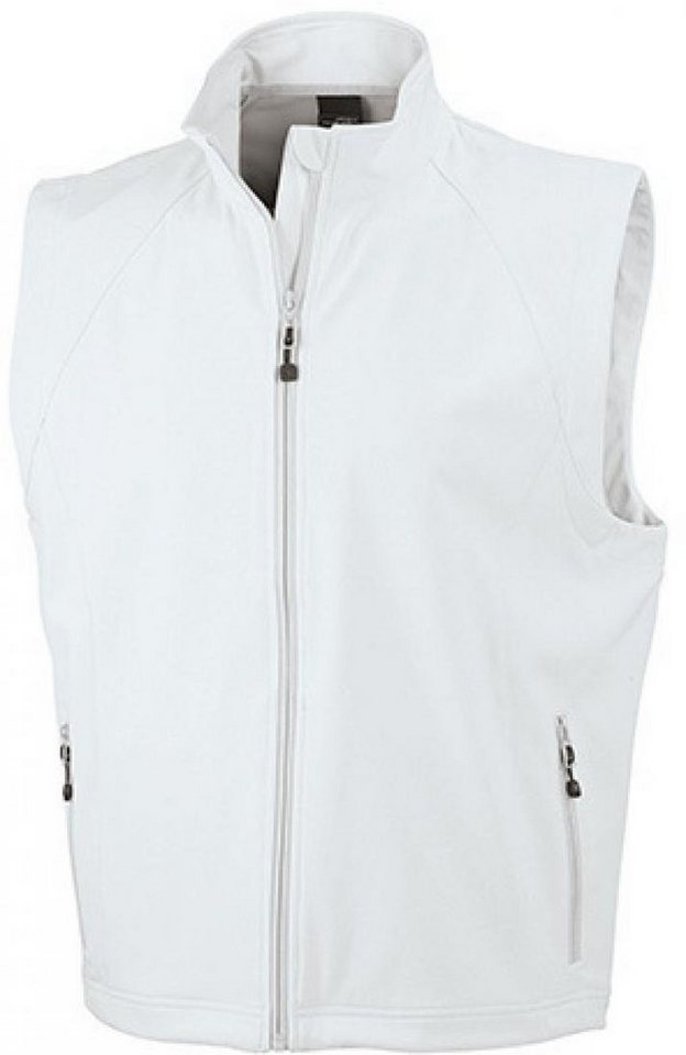 James & Nicholson Funktionsweste Herren Softshell Vest / Atmungsaktiv (2.000g/m²/24h) von James & Nicholson