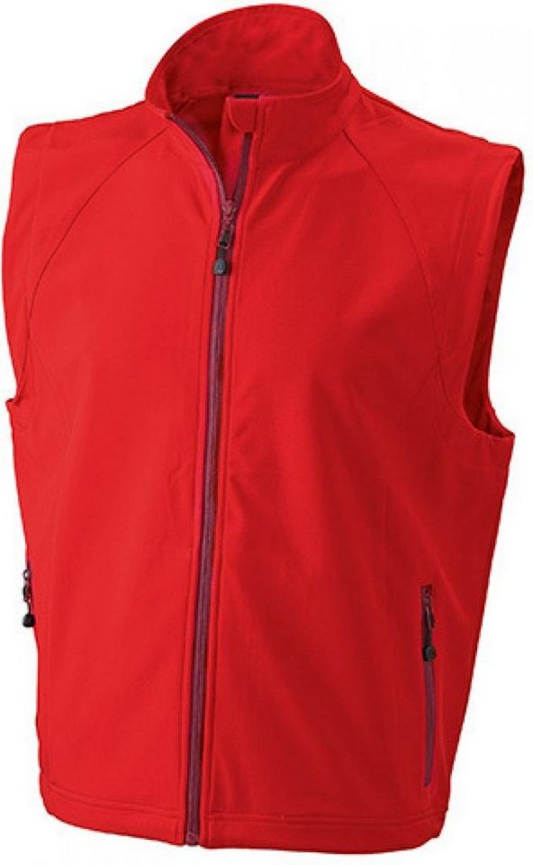 James & Nicholson Funktionsweste Herren Softshell Vest / Atmungsaktiv (2.000g/m²/24h) von James & Nicholson