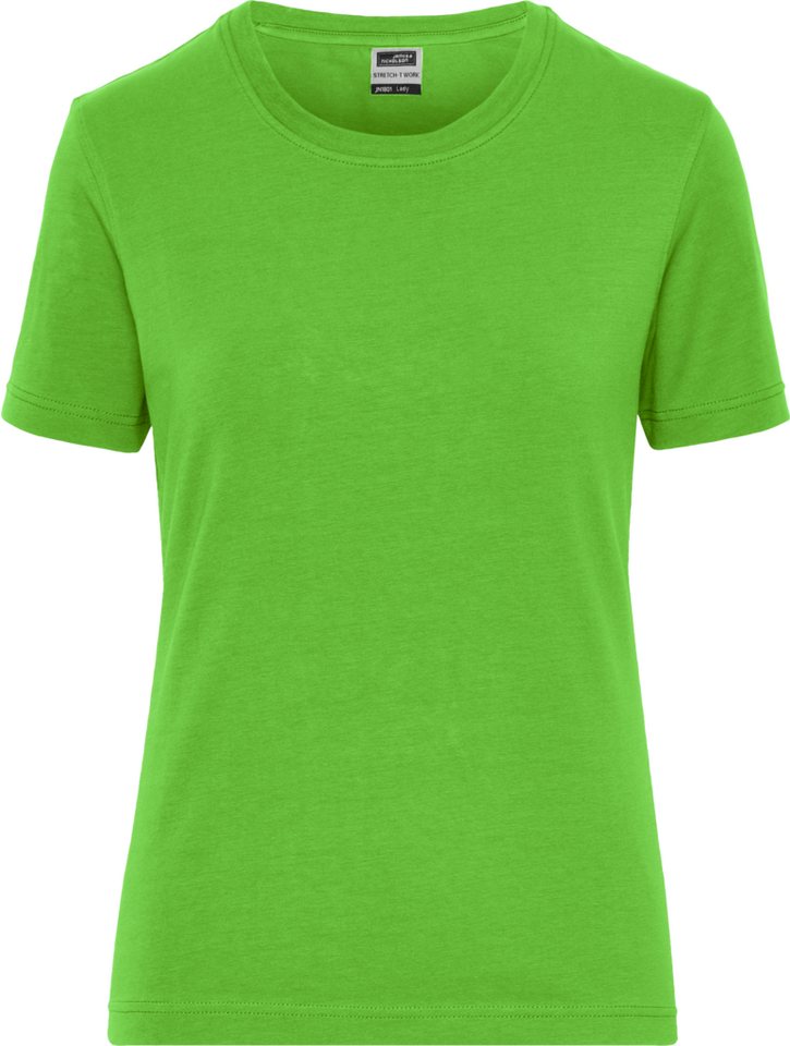 James & Nicholson T-Shirt Tailliertes BIO-Baumwoll Damenshirt mit Elasthan JN1801 (Spar-Set, 5er-Pack) T-Shirt aus weichem Elastic-Single-Jersey von James & Nicholson