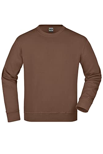 James & Nicholson Workwear Pullover - Strapazierfähiges Sweatshirt für Arbeit & Beruf | Farbe: brown | Grösse: XS von James & Nicholson