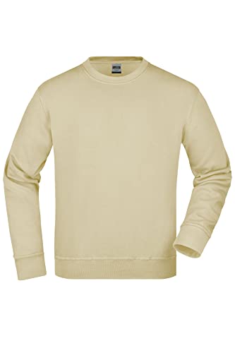 James & Nicholson Workwear Pullover - Strapazierfähiges Sweatshirt für Arbeit & Beruf | Farbe: stone | Grösse: 4XL von James & Nicholson