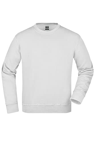 James & Nicholson Workwear Pullover - Strapazierfähiges Sweatshirt für Arbeit & Beruf | Farbe: white | Grösse: 4XL von James & Nicholson