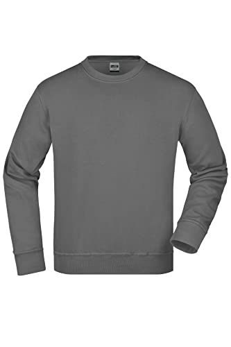 James & Nicholson Workwear Pullover - Strapazierfähiges Sweatshirt für Arbeit & Beruf | Farbe: dark-grey | Grösse: M von James & Nicholson
