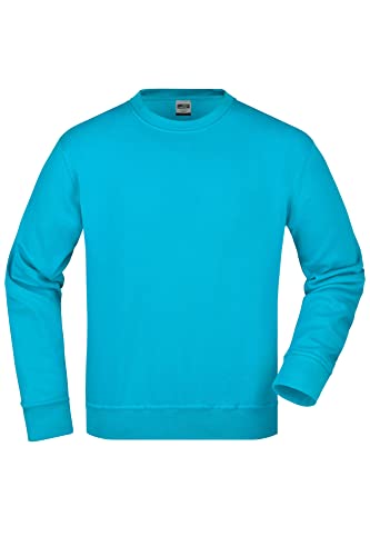 James & Nicholson Workwear Pullover - Strapazierfähiges Sweatshirt für Arbeit & Beruf | Farbe: turquoise | Grösse: L von James & Nicholson