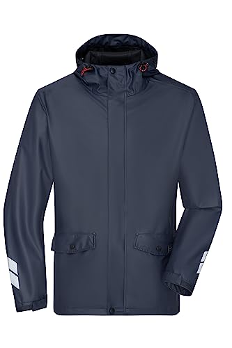 James & Nicholson Workwear Regenjacke - Praktische Regenjacke zum Überziehen | Farbe: navy | Grösse: XL von James & Nicholson