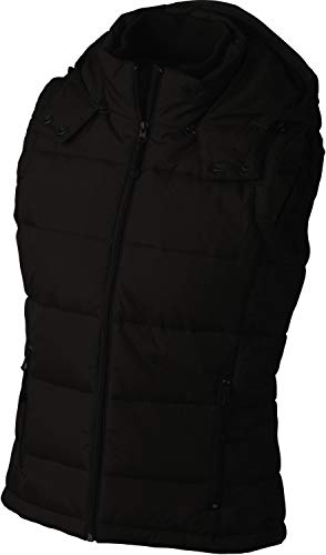 Kapuzen Steppweste - Farbe: Black - Größe: XL von James & Nicholson