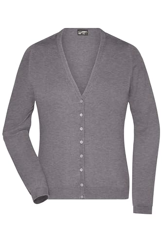 James & Nicholson Damen Strickjacke - Lässige geknöpfte Jacke aus leichtem Baumwollstrick | Farbe: Grey-Heather | Grösse: L James & Nicholson Damen Strickjacke - Lässige geknöpfte Jacke aus leichtem Baumwollstrick | Farbe: Grey-Heather | Grösse: L von James & Nicholson