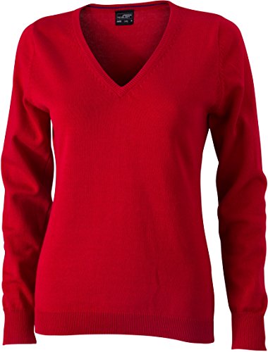 James & Nicholson Damen Pullover Rot rot 32 von James & Nicholson