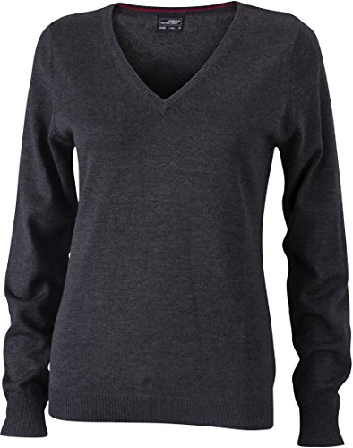 JN658 Damen Pullover V-Ausschnitt Baumwolle, Melange Anthrazit, XXL JN658 Damen Pullover V-Ausschnitt Baumwolle, Melange Anthrazit, XXL von James & Nicholson