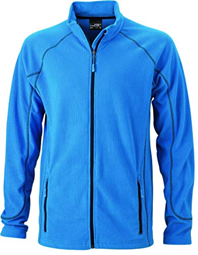 Leichte Outdoor Fleece Jacke - Farbe: Aqua/Navy - Größe: 3XL von James & Nicholson