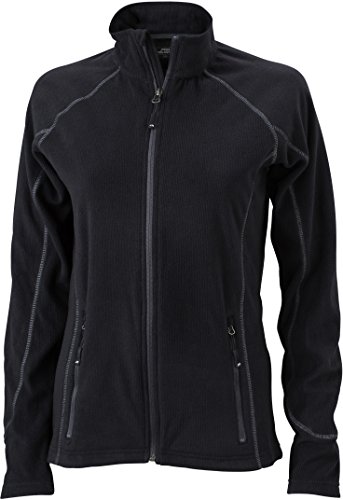 Leichte Outdoor Fleece Jacke - Farbe: Black/Carbon - Größe: M von James & Nicholson