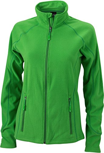 Leichte Outdoor Fleece Jacke - Farbe: Green/Dark Green - Größe: M von James & Nicholson