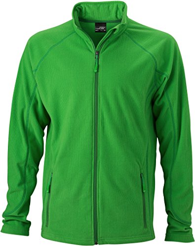 Leichte Outdoor Fleece Jacke - Farbe: Green/Dark Green - Größe: XL von James & Nicholson