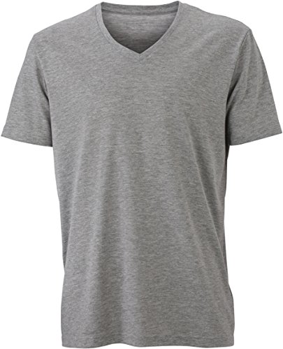 Melange T-Shirt - Farbe: Grey Heather - Größe: XL von James & Nicholson